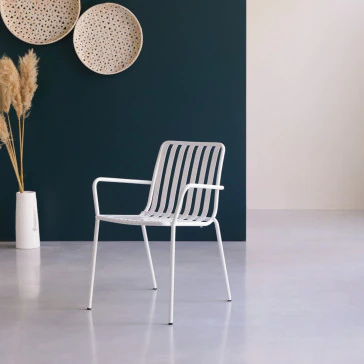 Gaby - Fauteuil en métal white