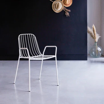 Arty - Fauteuil en métal white