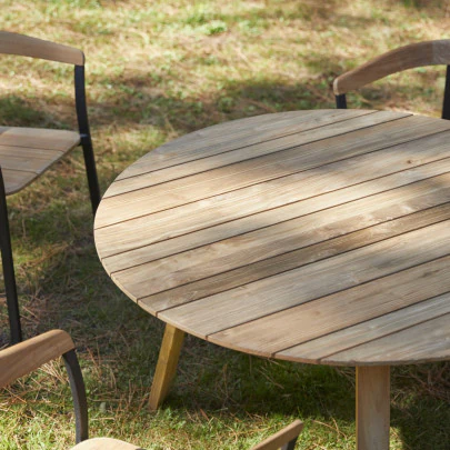 Katrine - Table de jardin en teck massif recyclé 6 pers.