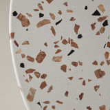 Elio - Table ronde en terrazzo premium et acacia massif 4 pers.