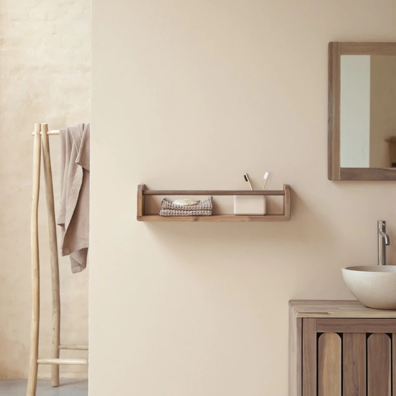 Lila - Etagère de salle de bain en acacia massif 60 cm