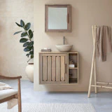 Lila - Meuble de salle de bain en acacia massif 80 cm