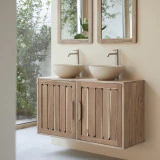 Lila - Meuble de salle de bain en acacia massif 120 cm